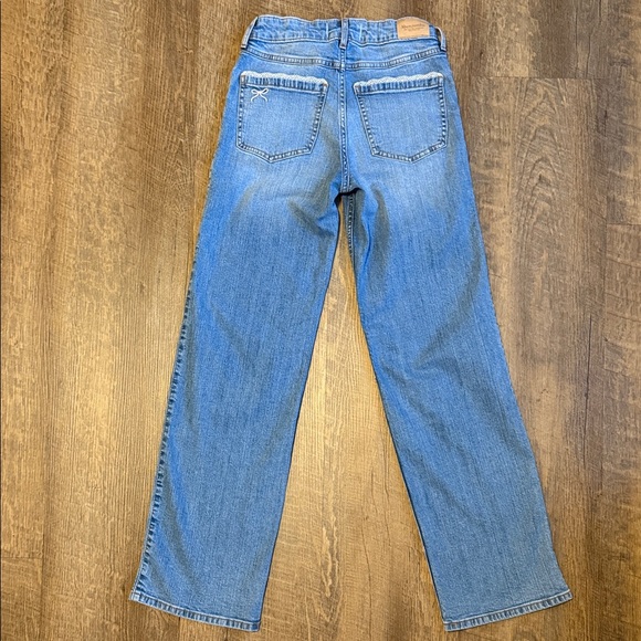 abercrombie kids Other - Abercrombie Kids Girls High Rise Wide Leg Blue Jeans With Ruffled & Bow 13/14 L